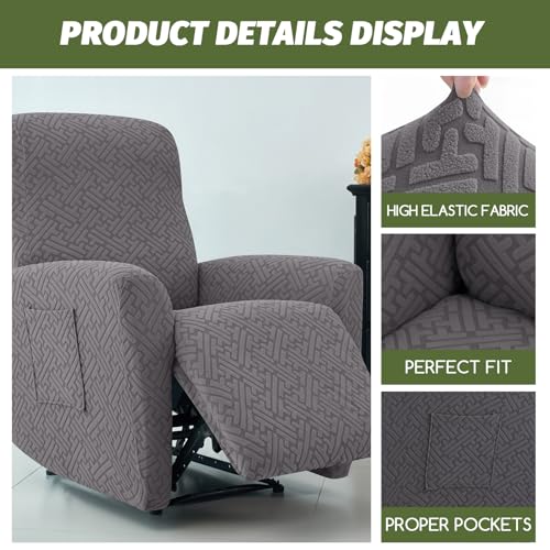 Recliner Chair Cover - 4-Piece Non-Slip Washable Protector