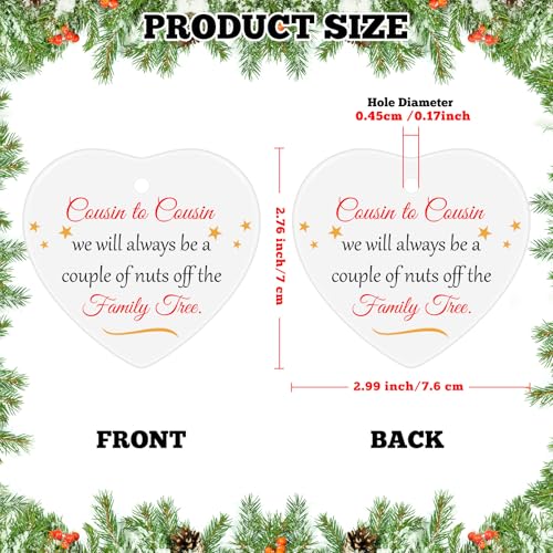 Personalized Cousin Christmas Ornament - Keepsake Gift for Women & Men