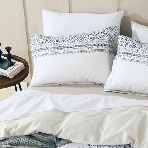 Boho Cotton Queen Duvet Cover 90"x90" - 3 Piece Bedding Set