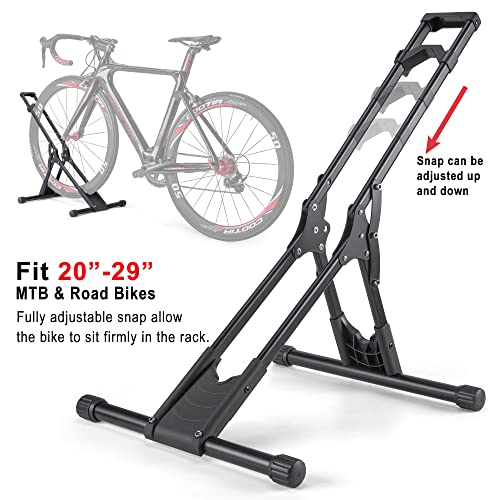 Adjustable Indoor Bike Floor Stand Rack for Garage and Home Storage