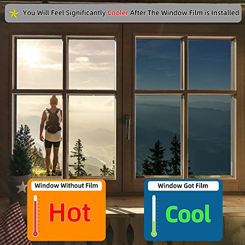 One-Way Window Privacy Film Kit, 17.5" x 78.7", UV Blocking