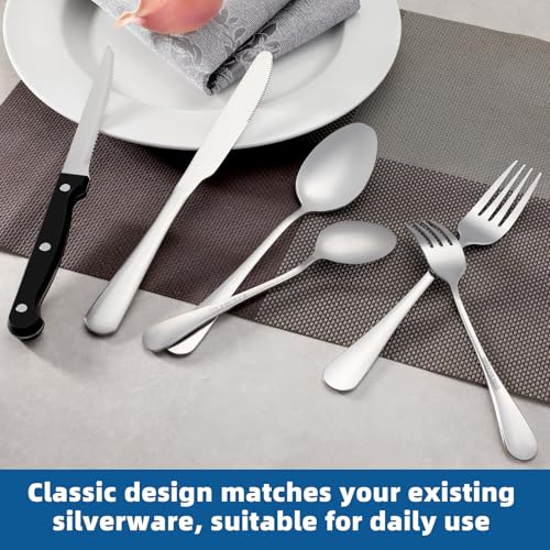 8-Piece Steak Knife Set, High-Carbon Stainless Steel Serrated Blades