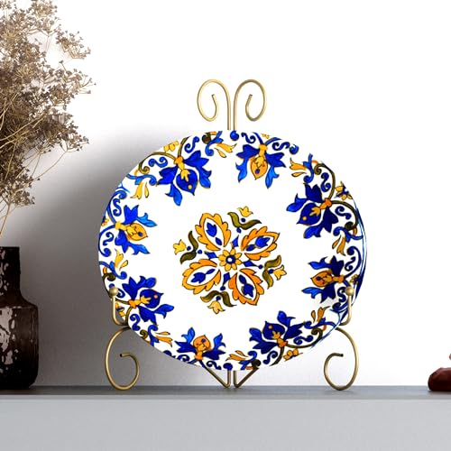 6 Inch Foldable Gold Iron Display Stand for Plates, Photos, and Art Pieces