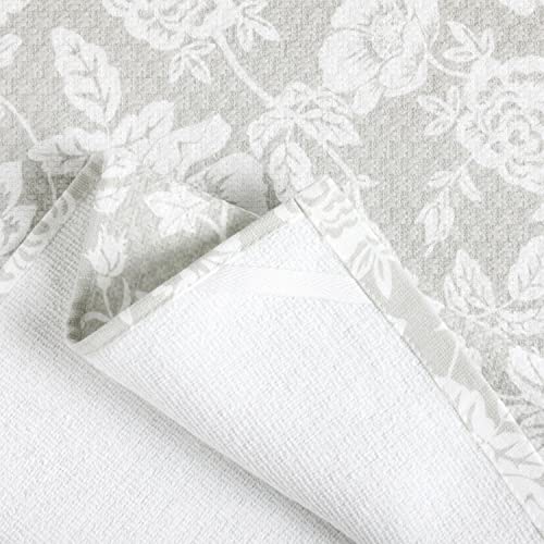 Floral Cotton Kitchen Towels - 2-Pack Dual-Purpose Absorbent Dish Towel Set
