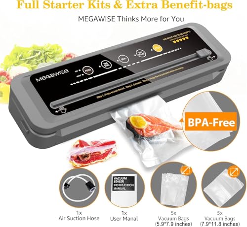 Automatic Vacuum Sealer Machine with Built-in Cutter and 80kPa Suction