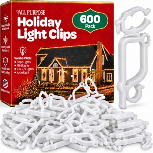 600-Pack All-Purpose Outdoor Light Clips for Gutters & Shingles – SEWANTA