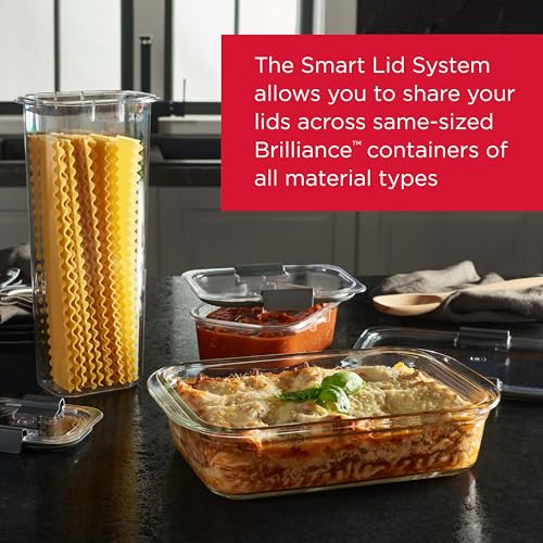 Rubbermaid Brilliance Glass Food Storage Containers Set of 9 Leak-Proof