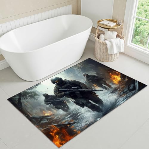 Gaming Area Rug 32"x48" Washable Non-Slip Entryway Mat for Teen Bedrooms