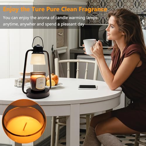 Electric Candle Warmer Lamp with Timer & Dimmer - Vintage Design