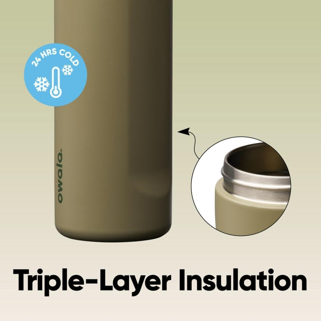 Owala FreeSip Insulated Stainless Steel Water Bottle - BPA-Free, 24 Oz, Perfect for Travel - Off Road