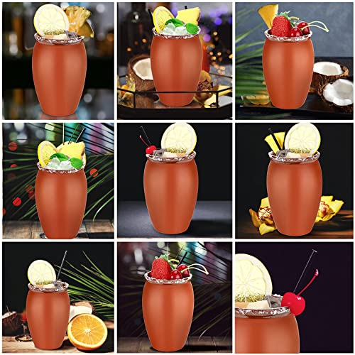 Nuogo 2 Pcs Mexican Clay Cups for Tequila Cocktails, 12 Oz - Authentic Handmade