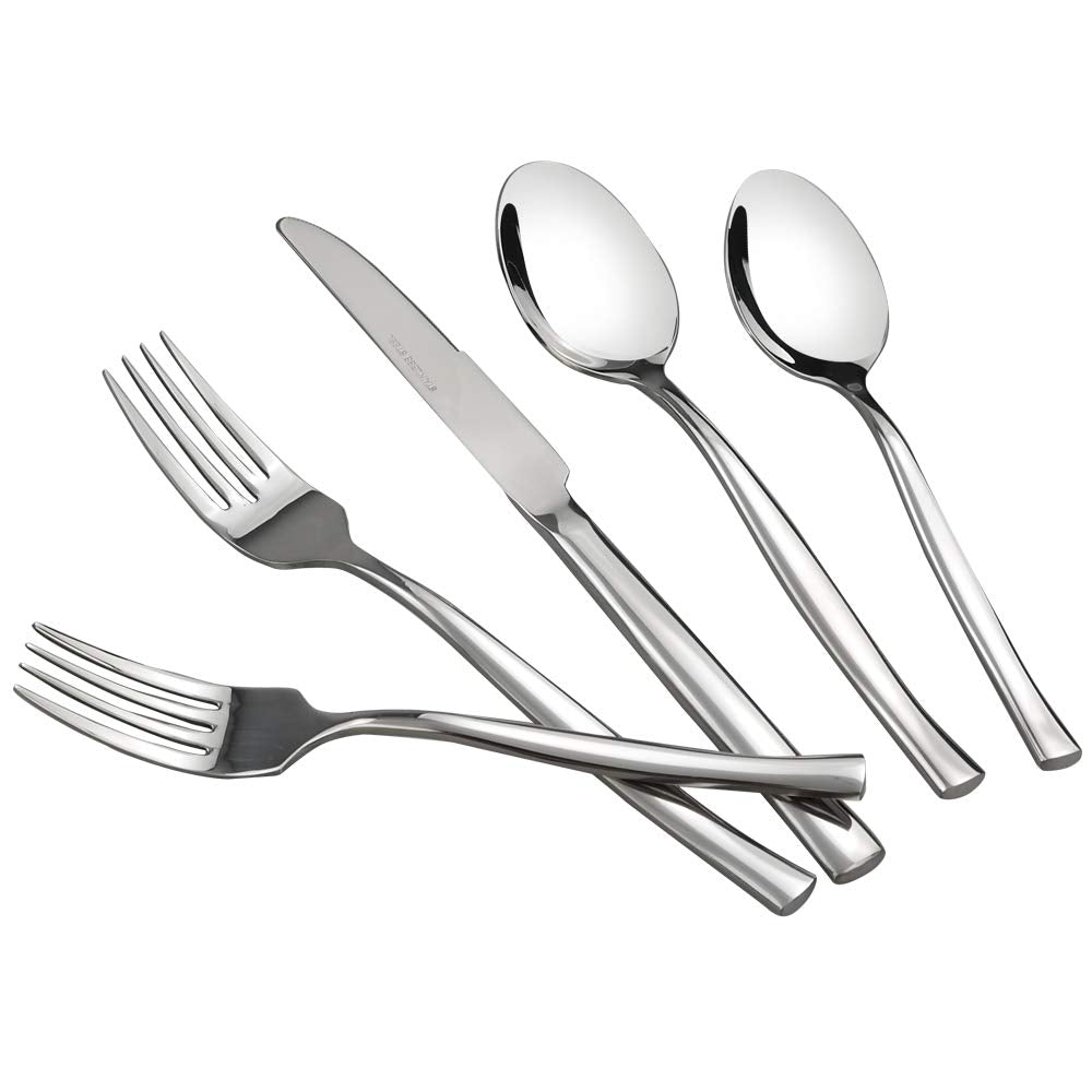 Idomy 60-Piece Stainless Steel Flatware Set, Cutlery Set Service for 12