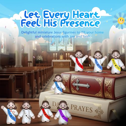 50-Pack Mini Jesus Figures - Bulk Religious Party Favors & Easter Stuffers