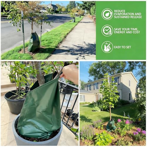 20 Gallon Slow Release Tree Watering Bag - Heavy Duty PVC Drip Irrigation 3-Pack