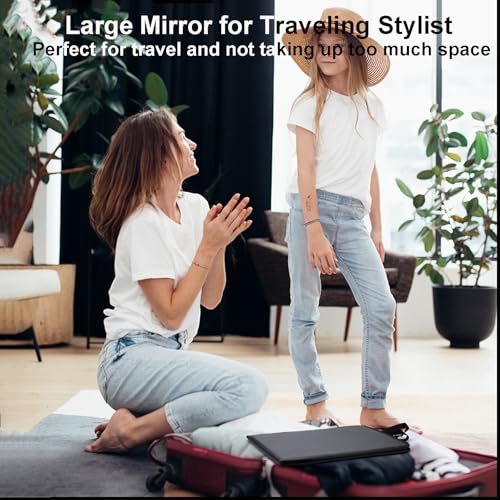33-Inch Portable Full Length Mirror, Foldable Shatterproof Travel Mirror