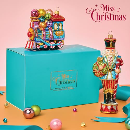 Miss Christmas 2026 Sweet Dreams Express Holiday Glass Ornament, Handcrafted in Poland
