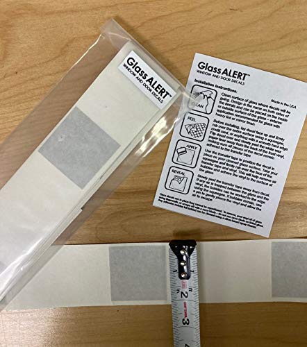 Glass Alert Frosted Window Stickers for Glass Doors - Visibility Safety Markers