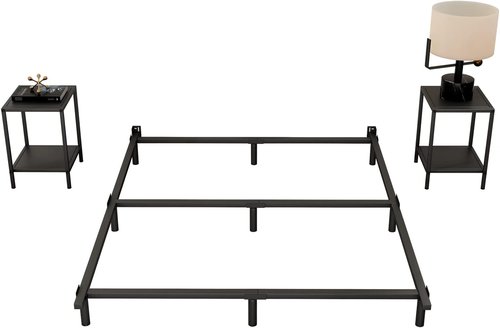 Jetoo Metal Bed Frame - Sturdy Heavy-Duty Platform Bed with 9 Legs Support | Black King Size, Easy Assembly