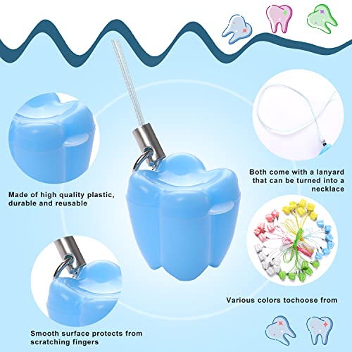 Kids Lost Tooth Saver Necklaces (30 Pack) - Baby Teeth Storage Boxes