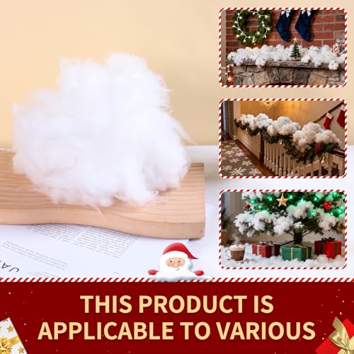 Fluffy White Artificial Snow for Christmas Decor & Crafts - 200g / 7oz
