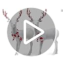 Peppermint Glitter Reindeer Christmas Figurines - 12" Holiday Decor, 2 Pack