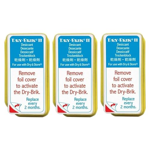 Moisture Absorbing Desiccant Blocks - 3 Pack for Hearing Aid Dehumidifiers