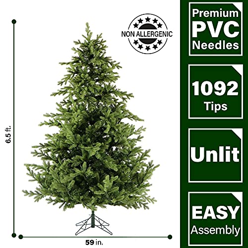 Fraser Hill Farm 6.5-Ft Foxtail Pine Unlit Christmas Tree - 59in Diameter (6ft 6in)