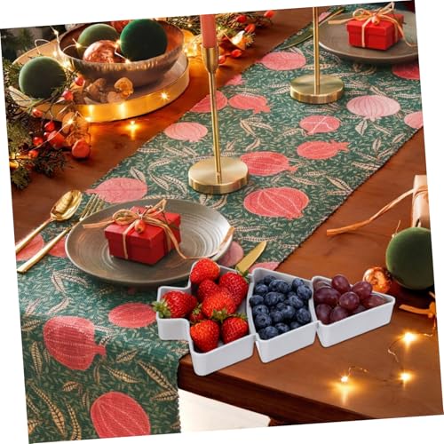 Christmas Tree Snack Serving Trays - Set of 2 Holiday Plastic Platters
