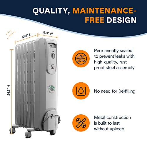 De'Longhi 1500W Oil Filled Radiator Electric Space Heater