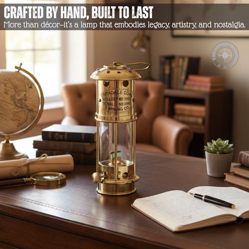 Solid Brass 7" Miner Lamp Antique Nautical Ship Boat Oil Lantern