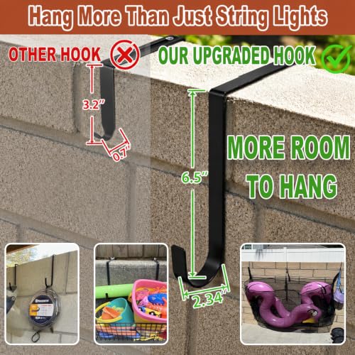 4-Pack Adjustable Cinder Block Wall Hangers - No Drill Brick Hooks