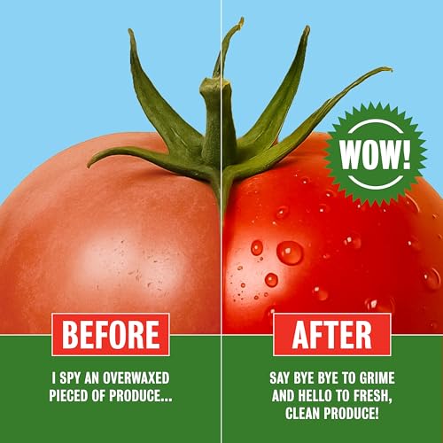 Rebel Green Fruit & Veggie Clean ? Plant-Based Produce Cleaner?Natural Fruit and Vegetable Wash with No Aftertaste ? Chemical & Wax Removal ? Made with Organic Extracts of Citrus ? Half Gallon