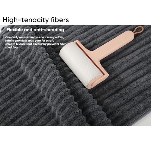 3-Piece Quick-Dry Microfiber Towel Set - Ultra Soft Textured Hand Towels