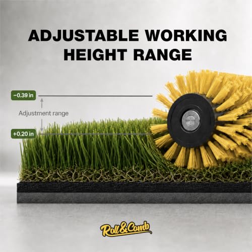 Electric Artificial Grass Sweeper - 1400W Turf Groomer & Debris Collector