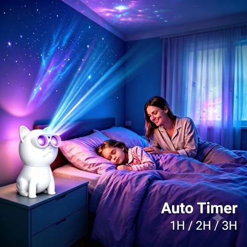 Galaxy Projector Night Light with Sunset Lamp, Remote and Timer