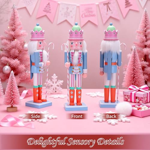 12-Inch Hand-Painted Wooden Nutcracker King Doll - Christmas Tabletop Decor