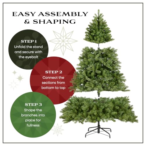 6ft Pre-Lit Dunhill Fir Artificial Christmas Tree - Full, Lifelike Holiday Decor