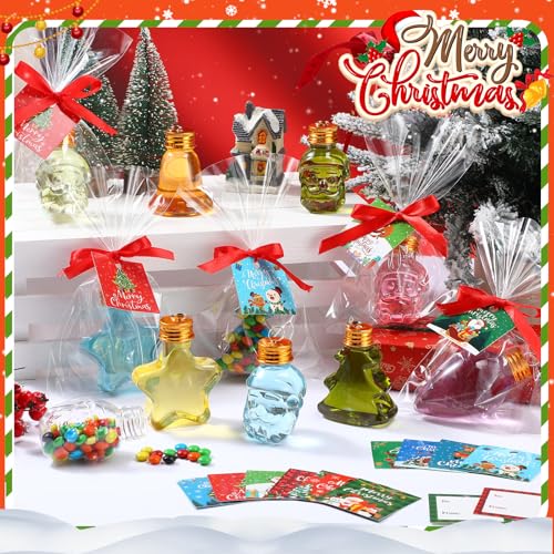 Maxdot 24 Sets Christmas Fillable Bottles & Ornaments - Holiday Party Favors