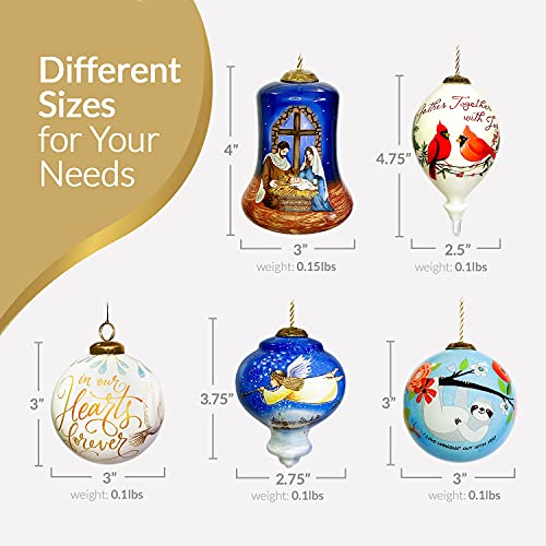 Keepsake Hand-Painted Glass Ornament for Grandma - Nativity Inner Beauty Gifts Gift Box
