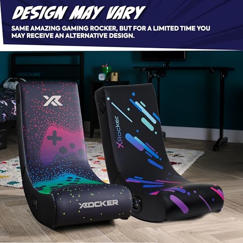 Floor Rocker Gaming Chair with Built-in Audio and Foldable Design