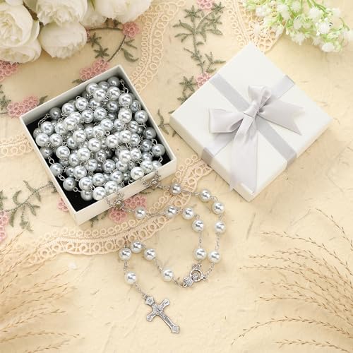 Pearl Wedding Lasso Unity Cord for Ceremony with Elegant Gift Box