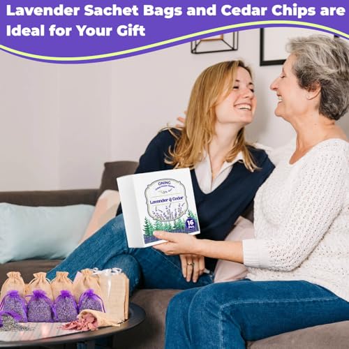 Natural Lavender and Cedar Sachet Set for Closets and Drawers