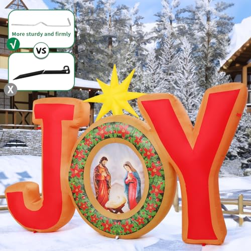 7.84FT Christmas Inflatable Nativity Scene with LED Lights Outdoor Decor