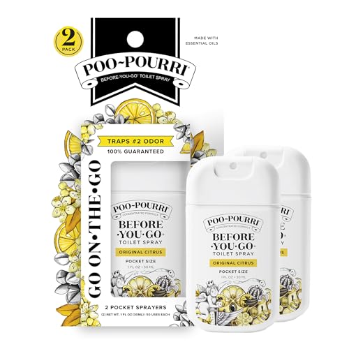 Before-You-Go Pocket Toilet Spray - Original Citrus Air Deodorizer (2 Pack)