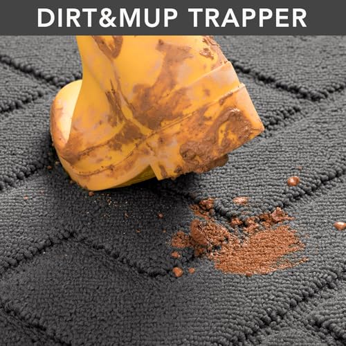 Indoor Dirt Trapper Doormat - 20"x32" Non-Slip Washable Entryway Mat