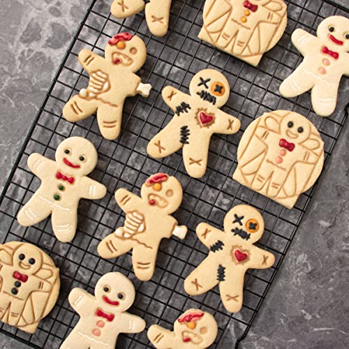 Bakerlogy Gingerbread Man Cookie Cutters Set - 4 Decorative Baking Tools