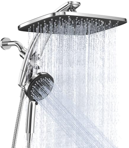 14-Inch Dual Rainfall Shower Head Combo with Magnetic Handheld Sprayer