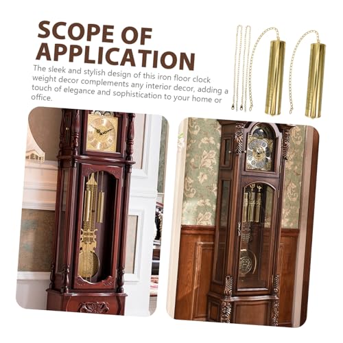 Grandfather Clock Decorative Hammer and Chain Weight Replacement Set