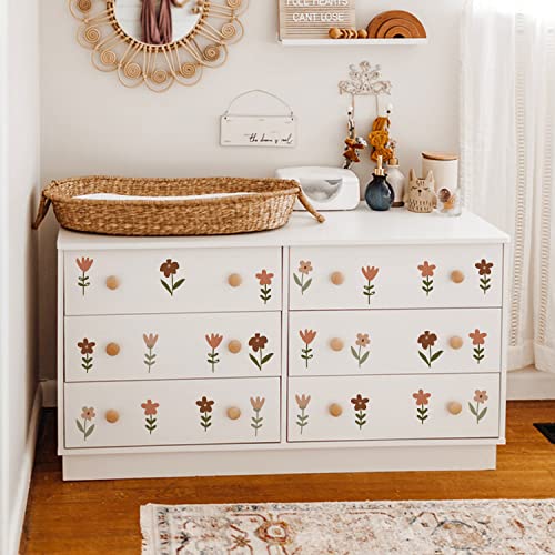 Boho Nursery Wall Stickers - 12 Sheets Removable Vinyl Decals for Kids Room