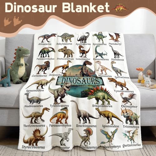 Aniruddha Dinosaur Blanket for Kids Queen Size 60"x80" - Boys & Girls Gift